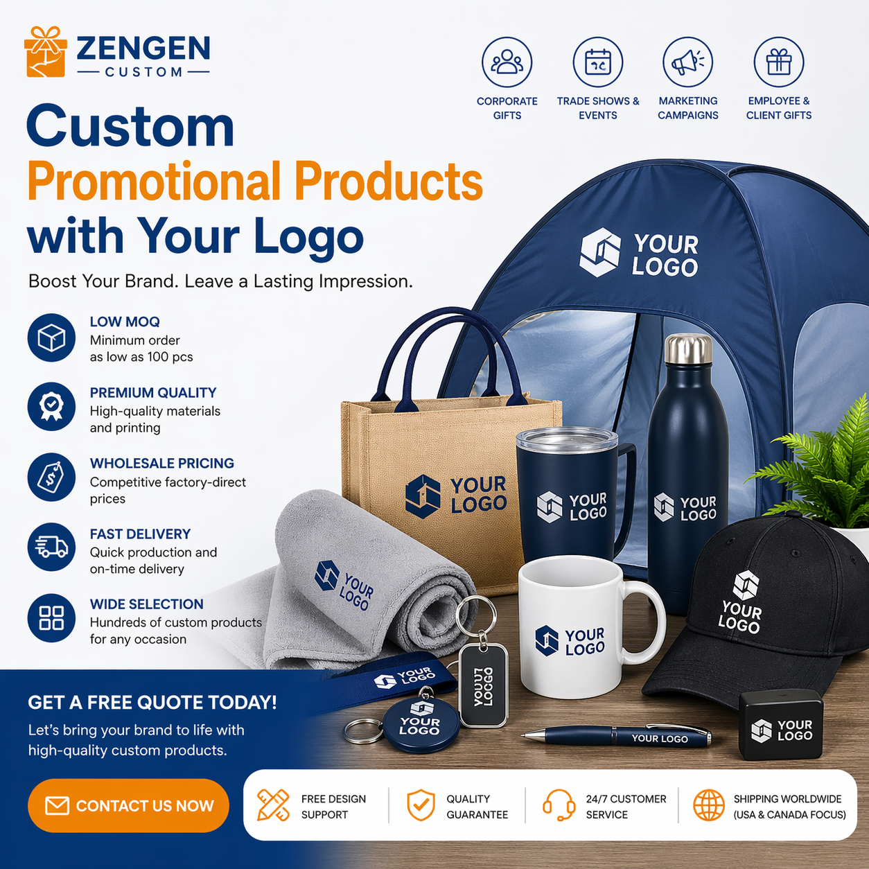 Custom Promotional Products with Your Logo | Boost Your Brand Visibility