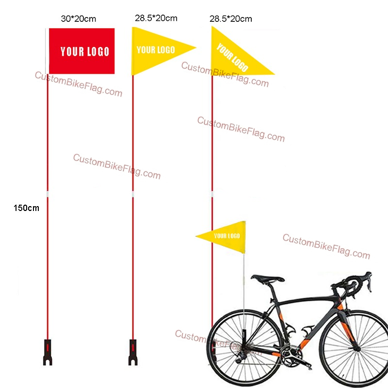 Custom Bike Flags with Logo - custombikeflag.com