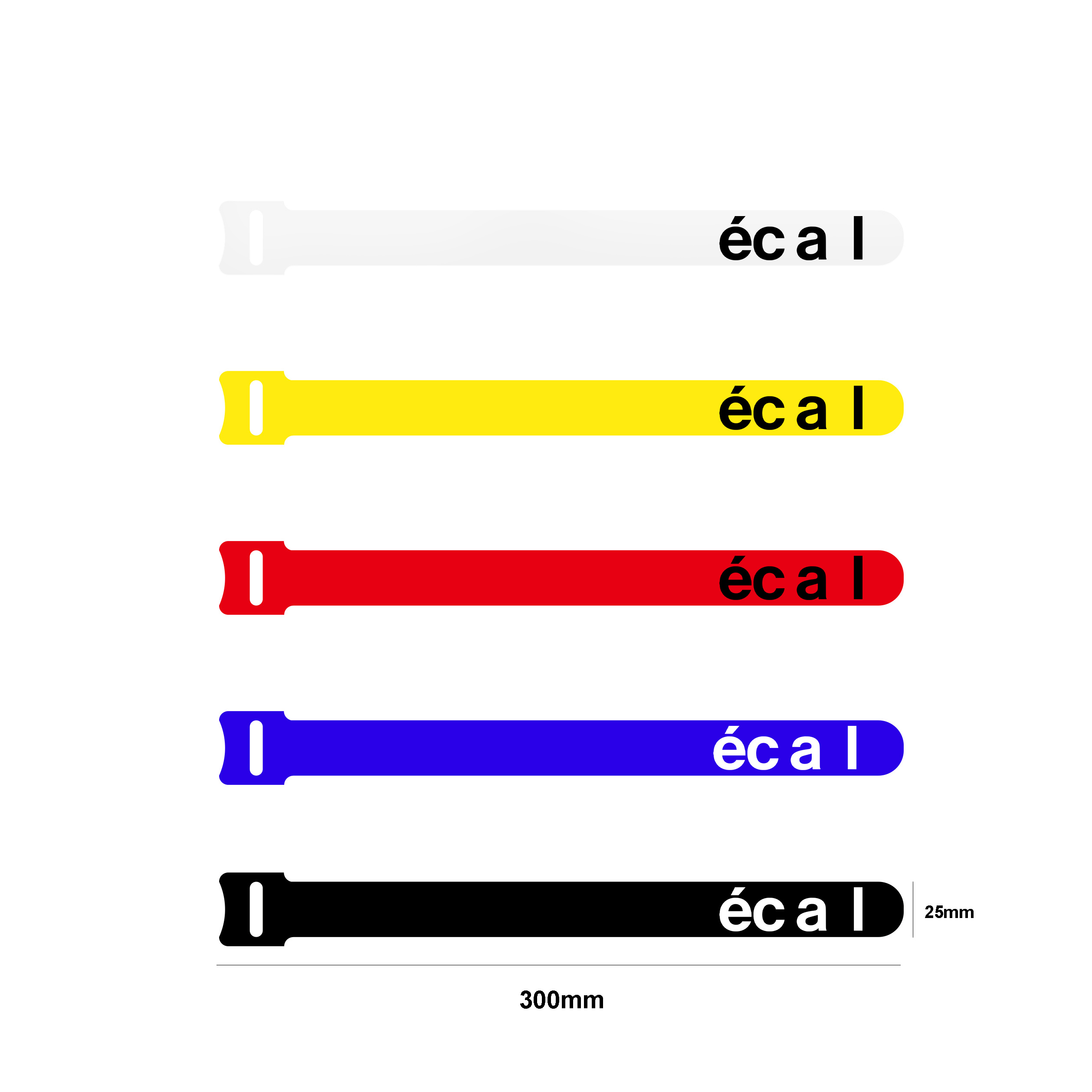 	Custom printed hook & loop cable ties