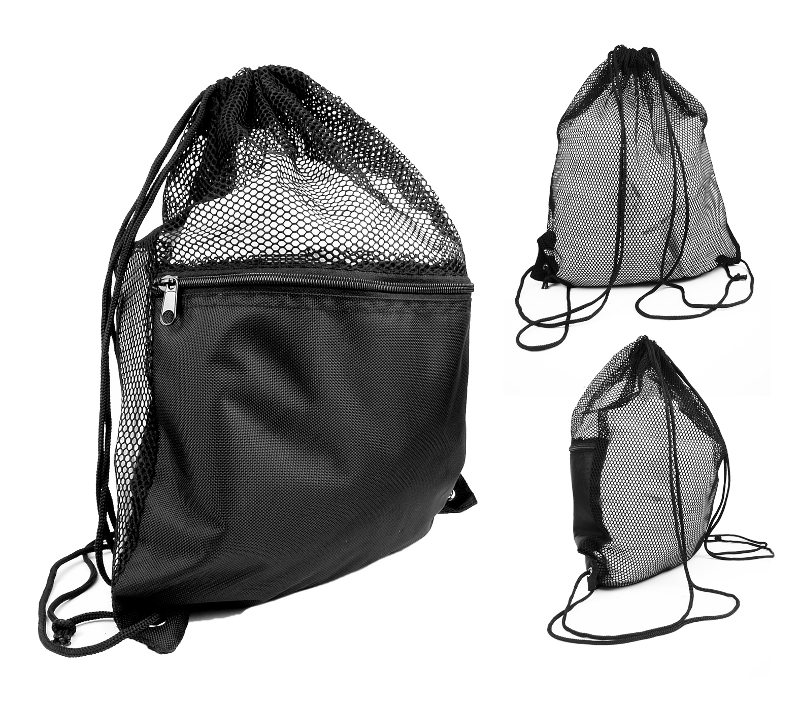 	Branded drawstring backpacks