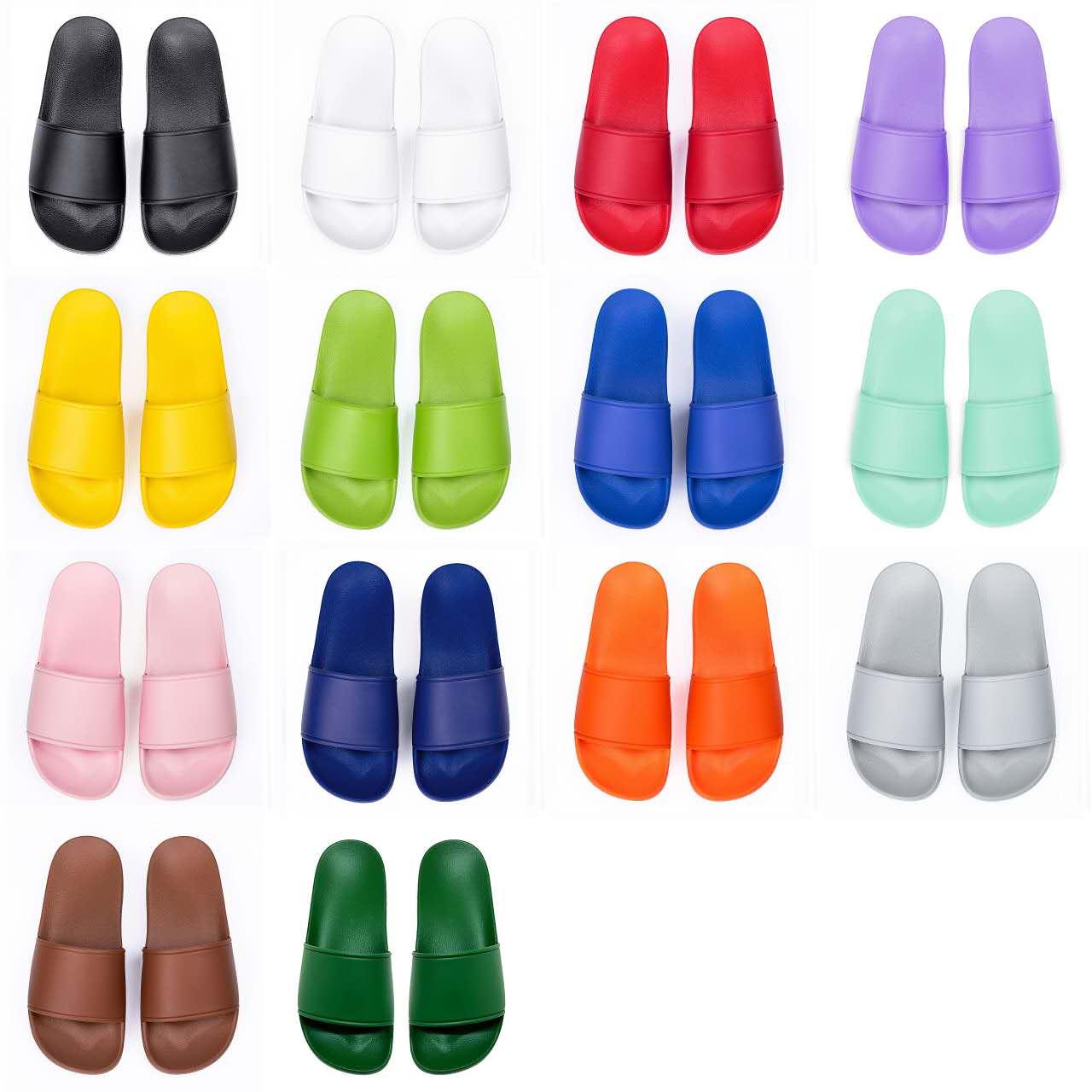 	Branded slide sandals