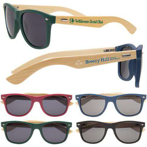 	Branded bamboo sunglasses
