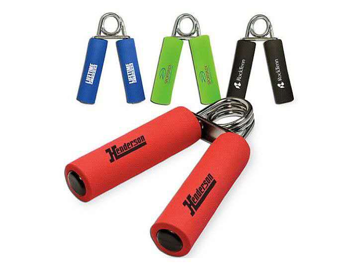 	Branded hand grip trainers