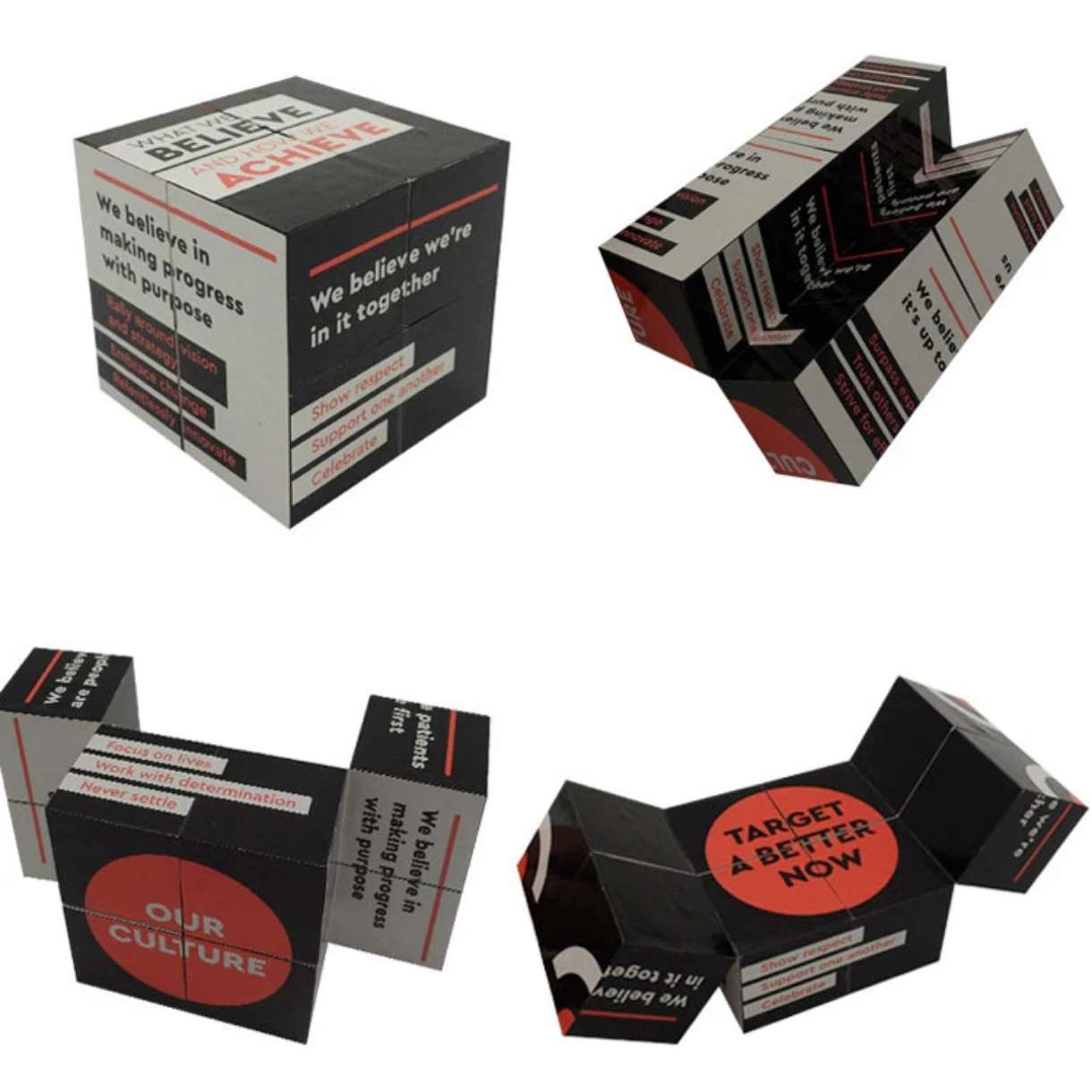 	Branded folding cubes