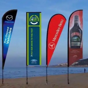 Custom Beach Flags | Double-Sided Printed Beachflags