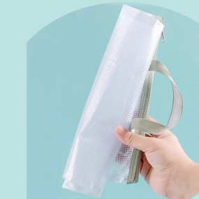 Custom Zipper Document Bags – Mesh Plastic Pouches with...