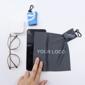 Custom Printed Microfiber Cleaning Cloth Keychains – Pe...
