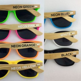 Custom Sunglasses with Bamboo Temples & UV400 Protectio...