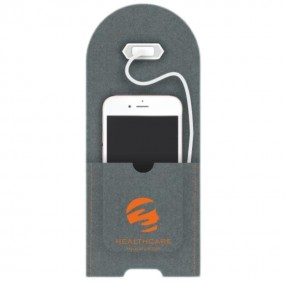 Custom Felt Phone Charging Station & Holder with Logo |...