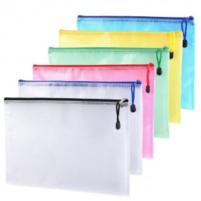 Custom A4 Document Pouches with Zipper | Branded Mesh P...