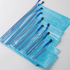 Custom Zipper Document Bags – Mesh Plastic Pouches with...