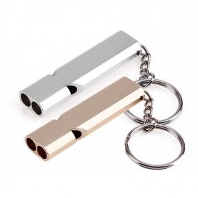 Custom Metal Whistle Keychains with Logo – Personalized...