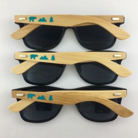 Custom Sunglasses with Bamboo Temples & UV400 Protectio...