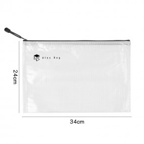 Custom Zipper Document Bags – Mesh Plastic Pouches with...