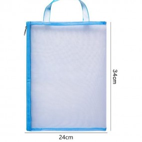 Custom Zipper Document Bags – Mesh Plastic Pouches with...