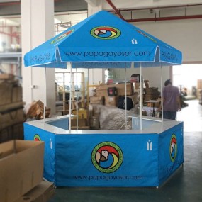 Pavilion for Sales Stands – Custom Printed Hexagonal Te...