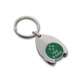Custom Keychain with Shopping Cart Token | Logo Print o...