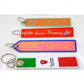 Woven Luggage Tags with Logo | Custom Woven Bag Tags