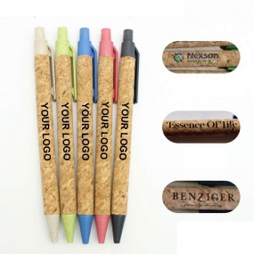 Custom Cork & Wheat Straw Pens | Personalized Eco-Frien...