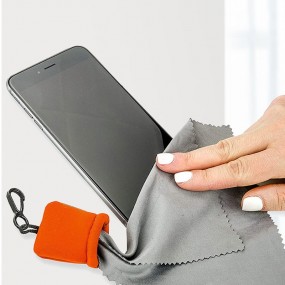 Custom Printed Microfiber Cleaning Cloth Keychains – Pe...