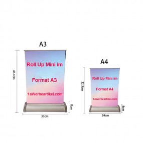 Mini Roll-Up in A4 or A3 Format  | Table Displays Print...