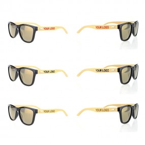 Custom UV400 Sunglasses with Bamboo Temples | Personali...