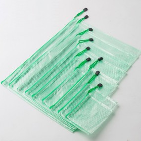 Custom Zipper Document Bags – Mesh Plastic Pouches with...